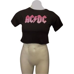 AC/DC Black and Pink AC/DC Baby Tee